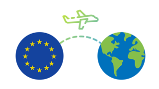 EU内を出発しEU外に向かうフライト